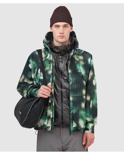 Purple Mountain Observatory Green 3L Hardshell Jacket (Floral for men