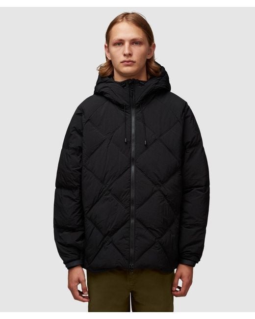 Purple Mountain Observatory Black High Neck Fjord Puffa Jacket for men