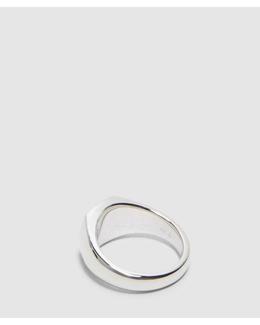 Tom Wood White Satin Kay Ring (925 Sterling