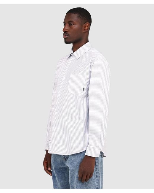 Parra White Horizonticaled Shirt for men