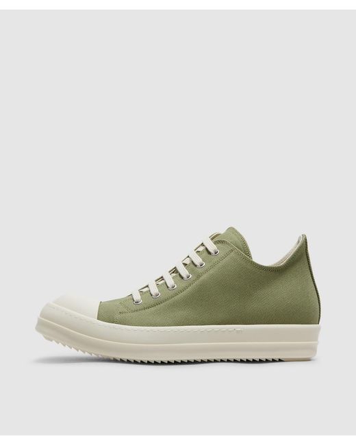 Rick Owens Low Sneaker in Green | Lyst
