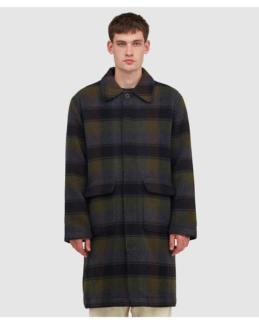 Universal Works Black Berlin Wool Check Account Jacket for men