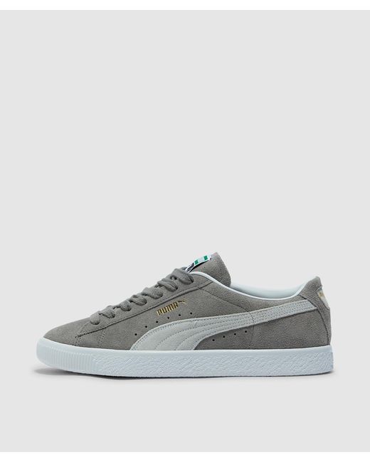 puma suede platform grey