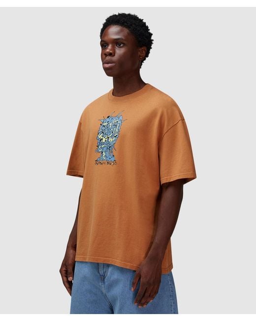Brain Dead Brown Scrambled Head T-Shirt (Cumin