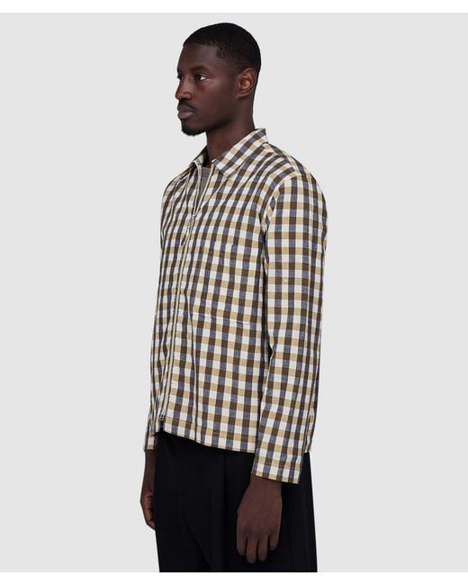 Universal Works White Zip Shirt Jacket for men
