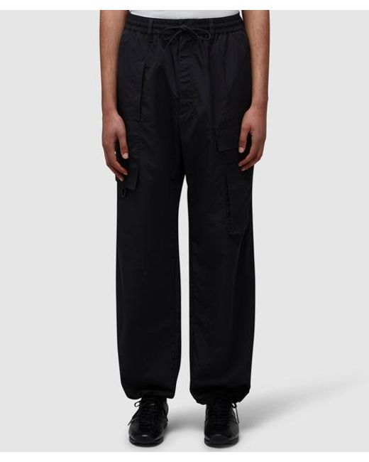 Y-3 Crinkle Nylon Pant in Black for Men
