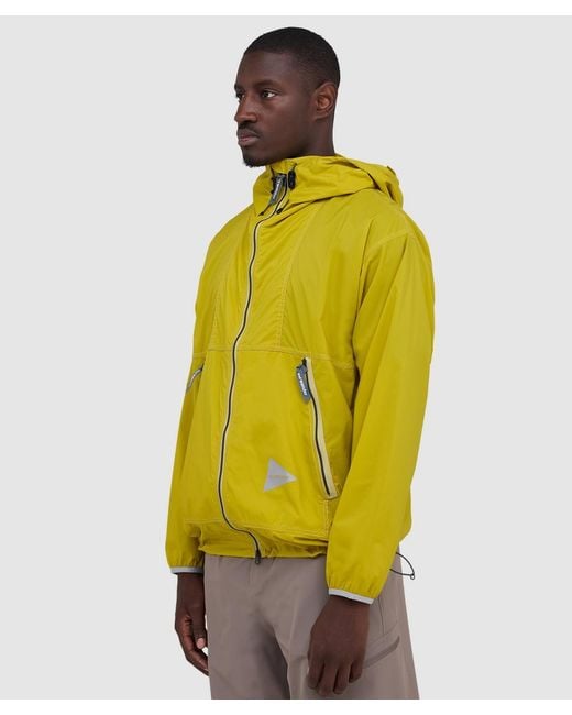 And Wander Yellow Pertex Wind Jacket for men