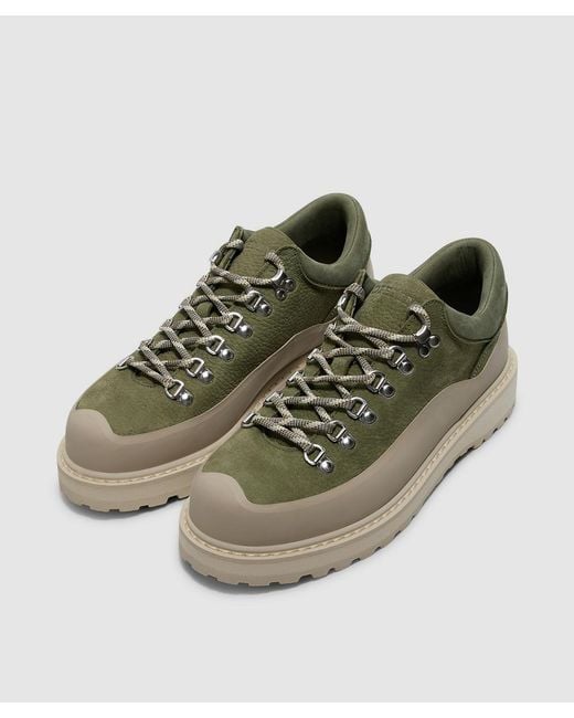 Diemme Green Cornaro Gomma Boot Structured Leather