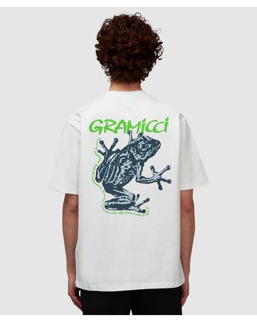 Gramicci White Sticky Frog T-shirt for men