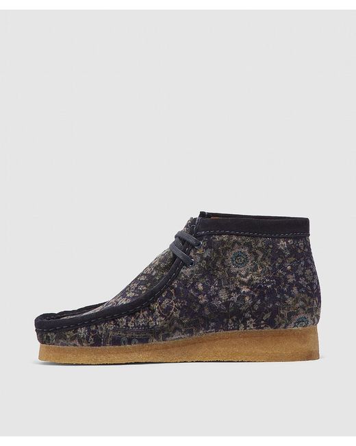 Clarks Blue Tapestry Wallabee Boot for men