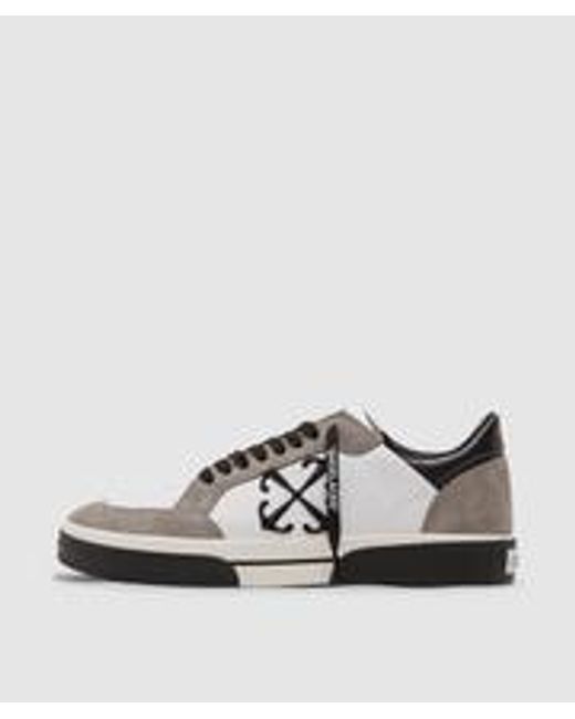 Off-White c/o Virgil Abloh White Low Vulc Suede Canvas Sneaker for men