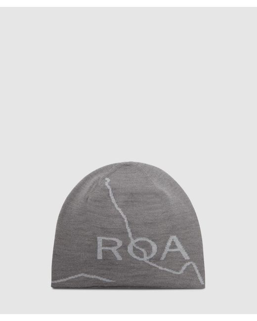 Roa Gray Logo Wool Beanie