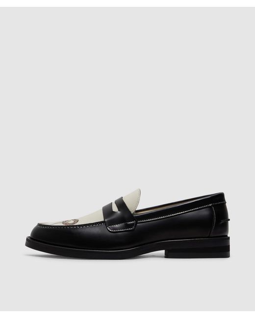 Duke & Dexter Black Wild Penny Loafer (Snake for men