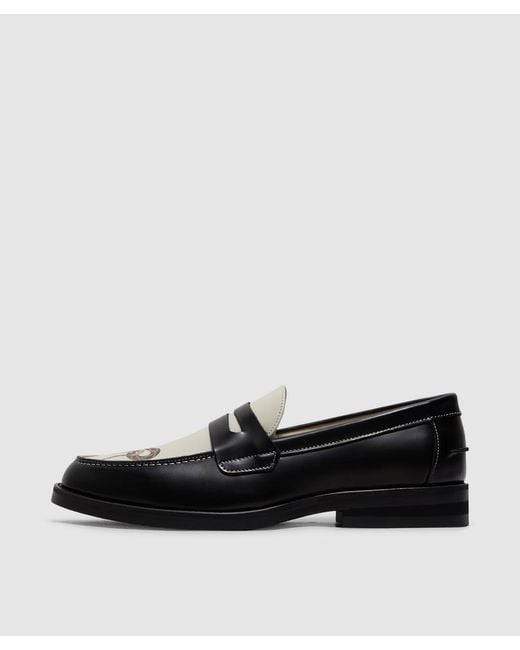Duke & Dexter Black Wild Penny Loafer (Snake for men