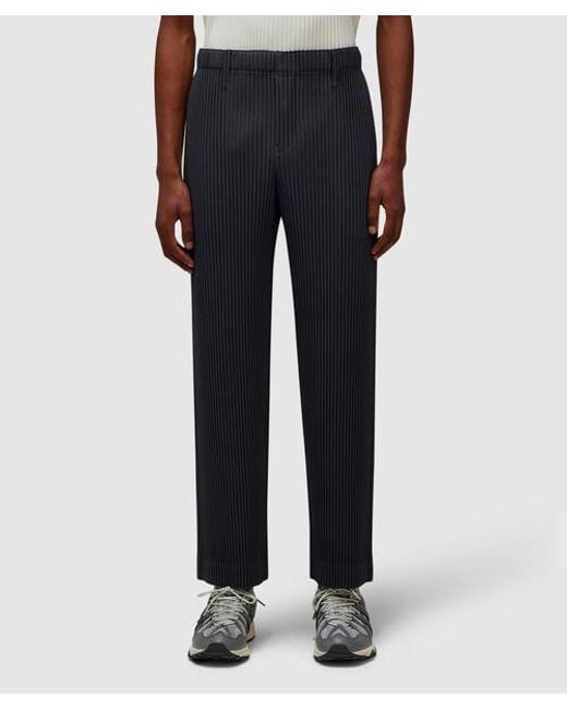 Homme Plissé Issey Miyake Blue Loose Fit Straight Pant for men