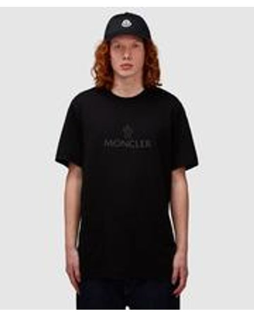 Moncler Black Grenoble Tri Logo T-shirt for men