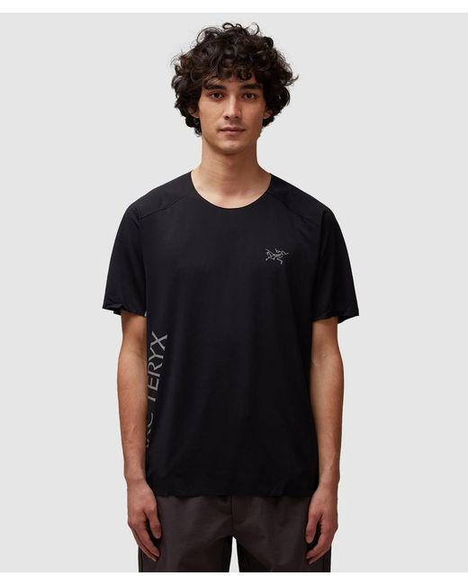 Arc'teryx Black Norvan Downword Logo T-Shirt for men