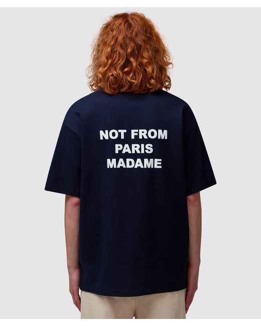 Drole de Monsieur Blue Slogan T-Shirt for men
