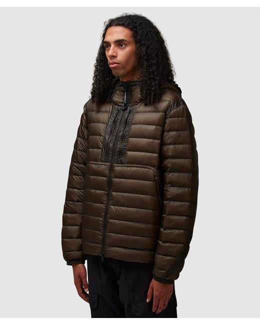 C P Company Brown D.D. Hooded Shell Midweight Goggle Down Jacket for men