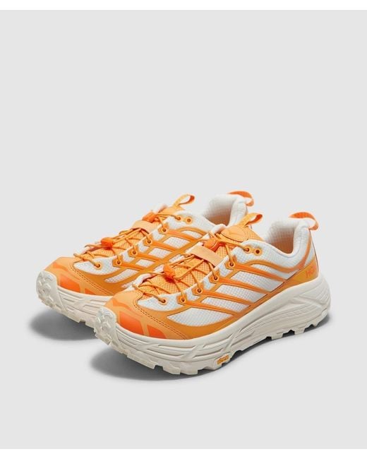 Hoka One One Orange Mafate Three2 Sneaker (Sun Coral Alabaster for men