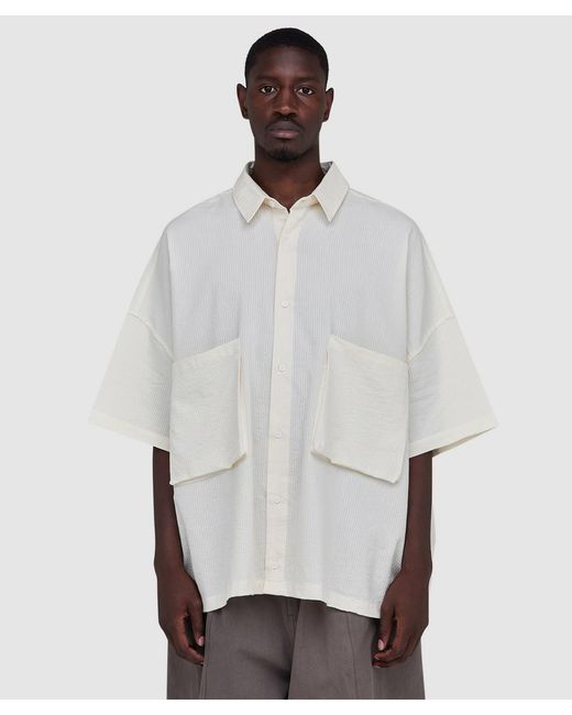 Estudio Niksen White Two Pocket Big Shirt for men