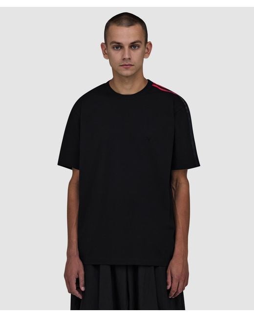 Y-3 Black Gradient Three Stripe T-Shirt for men