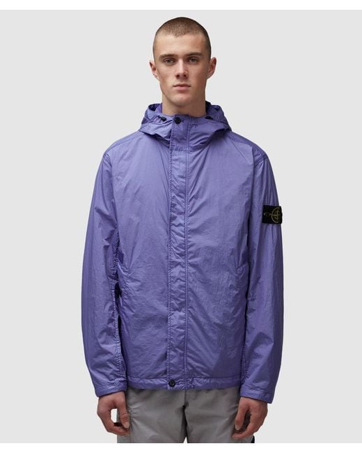 Stone Island Crinkle R-Ny Short Parka in Purple for Men | Lyst