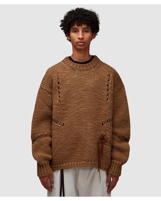 Roa Brown Winter Hand Made Polo Knit for men