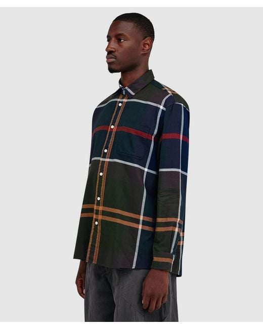 Barbour Blue Renford Oversized Tartan Shirt (Classic Tartan for men