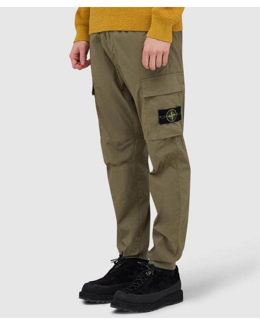 Stone Island Green Stretch Tela �Paracdute� Pant (Military for men