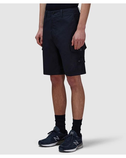 Stone Island Blue Ghost Weatherproof Cargo Short for men