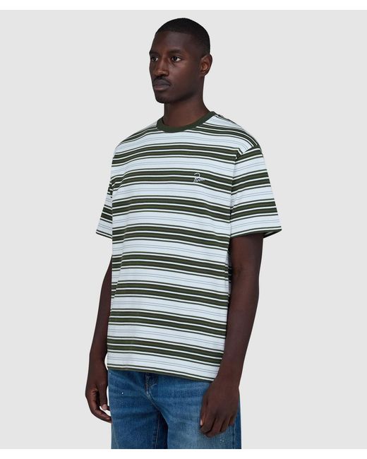 Parra Green Signature Striped T-Shirt for men