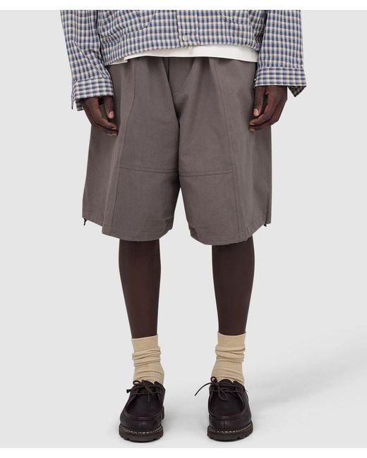 Estudio Niksen Gray Slit Cargo Balloon Short for men