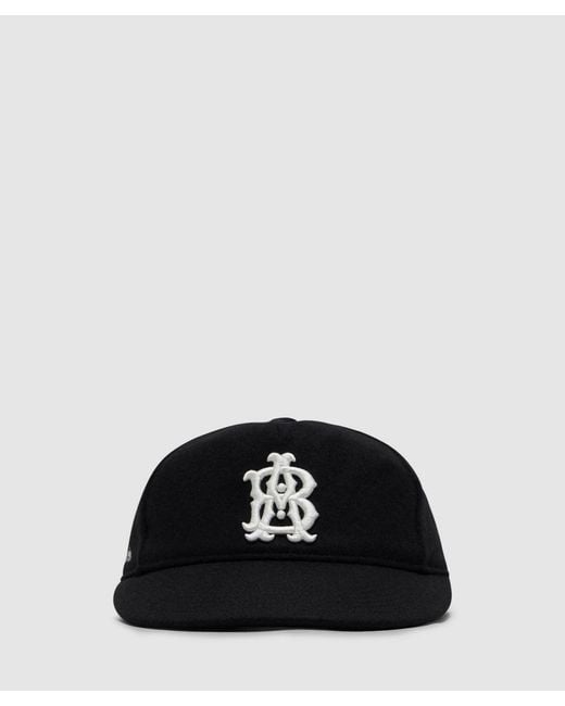 About Blank Black Monogram Cap /Ecru