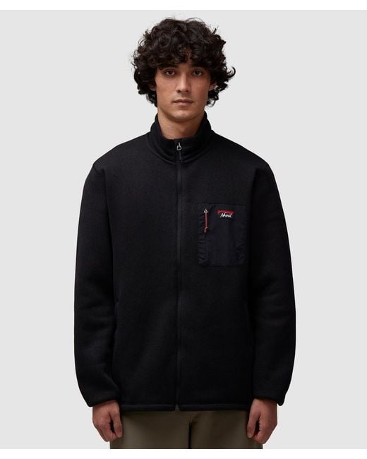 NANGA Black Polartec Fleece Zip Jacket for men