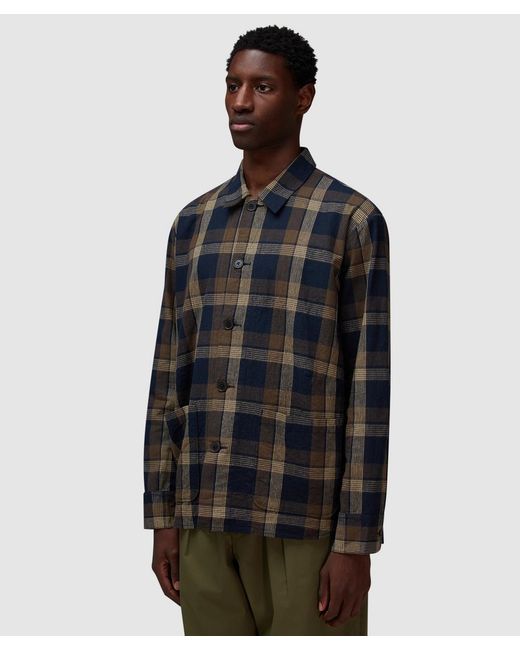 Universal Works Black Travail Overshirt for men