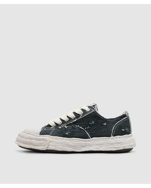 Maison Mihara Yasuhiro White Peterson 23 Low Og Sole Ripped Overdyed Sneaker