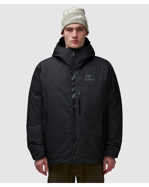 Arc'teryx Black Alpha Lightweight Parka Jacket for men