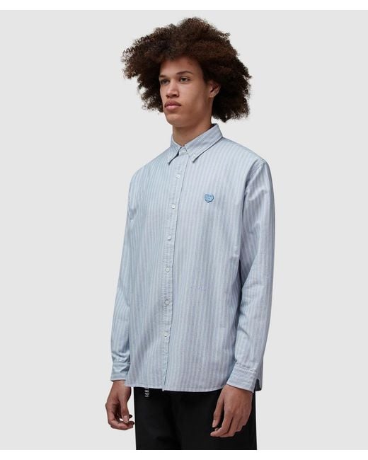 Human Made Blue Striped Bd Shirt for men
