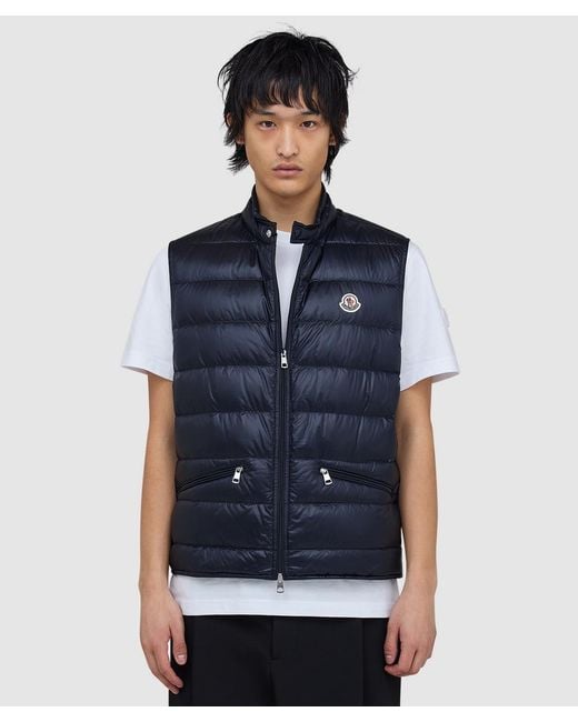 Moncler Blue Gui Down Vest for men