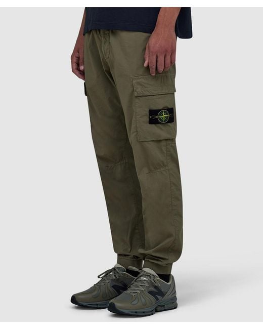 Stone Island Green Paracadute Cargo Pant (Khaki for men