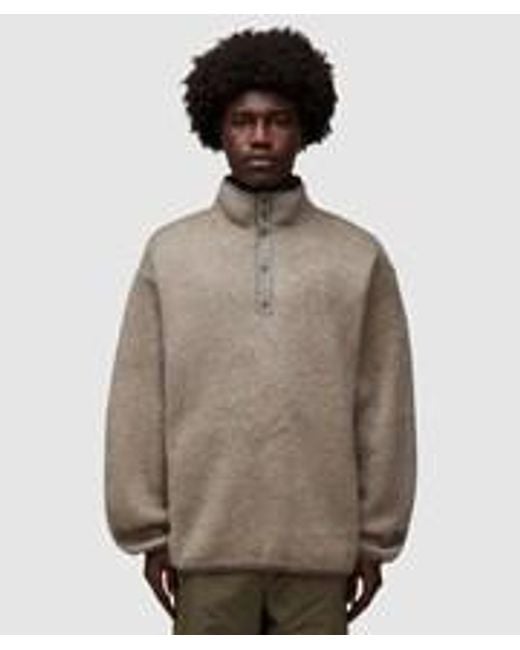 Nanamica Brown Pullover Fleece Sweater for men