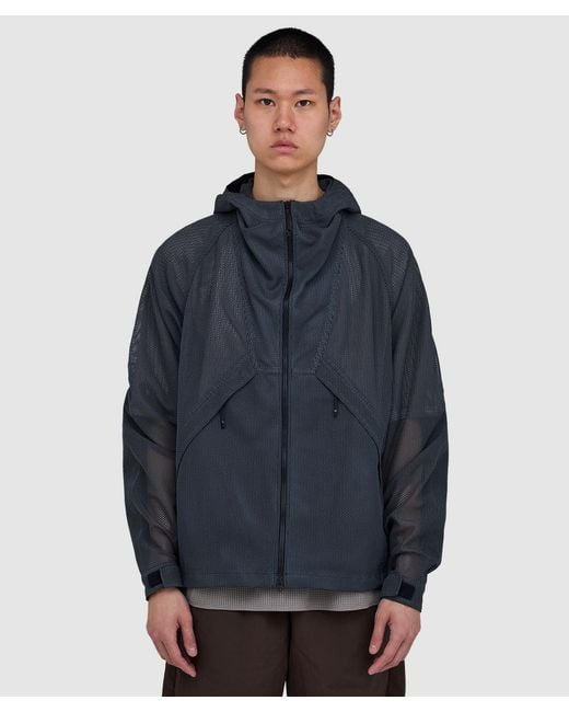 Goldwin Blue Tonalith Mesh Hooded Jacket for men