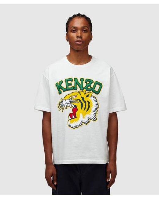 Kenzo Off-White Kenzo Paris Varsity Jungle Tiger T-Shirt for Men