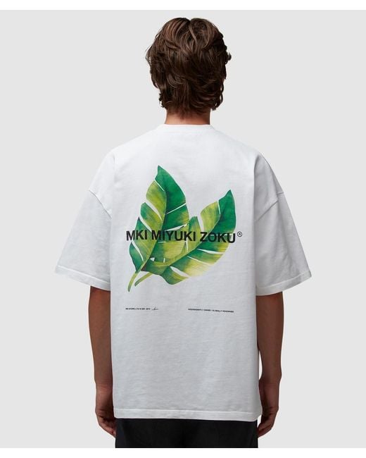 MKI Miyuki-Zoku Green Leaf T-Shirt for men