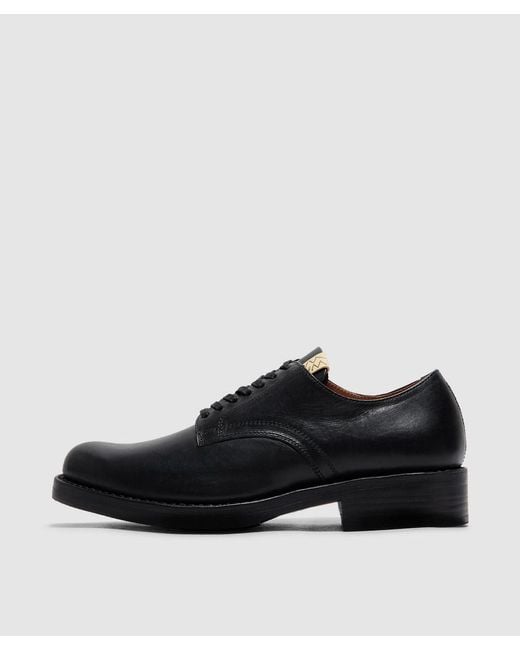 Visvim Black Galvin Plain Toe Shoe