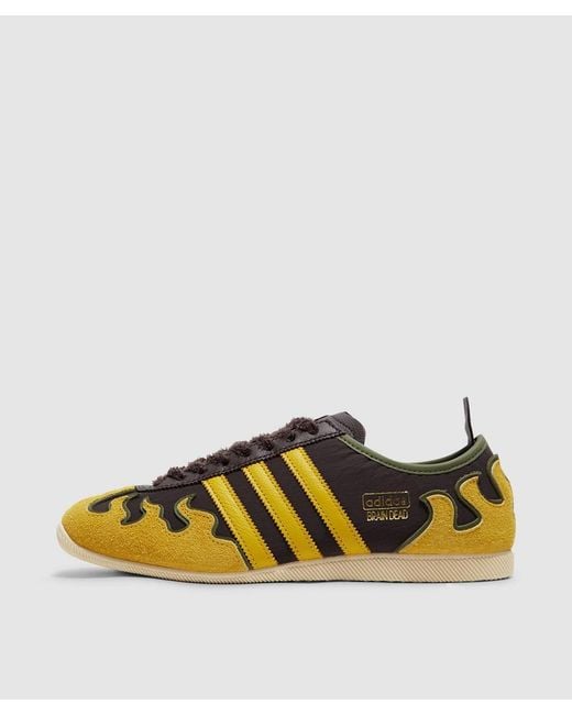 Adidas Yellow X Brain Dead Japan Lo Sneaker /Hazy/Wild Pine for men