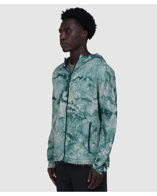 Y-3 Green Aop Running Jacket (Multicolour for men