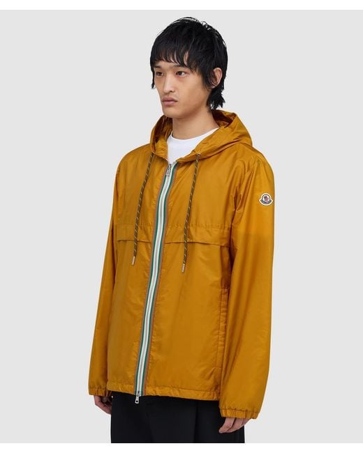 Moncler Yellow Nidge Zip Trim Shell Jacket for men