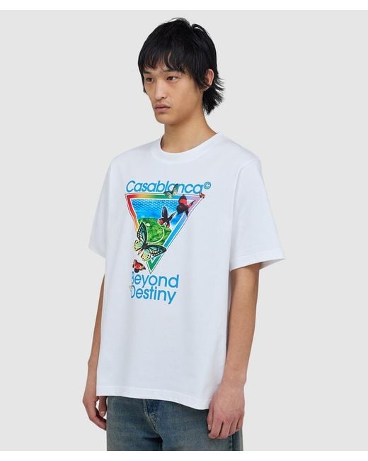Casablanca Blue Tennis Club Beyond Destiny T-Shirt for men
